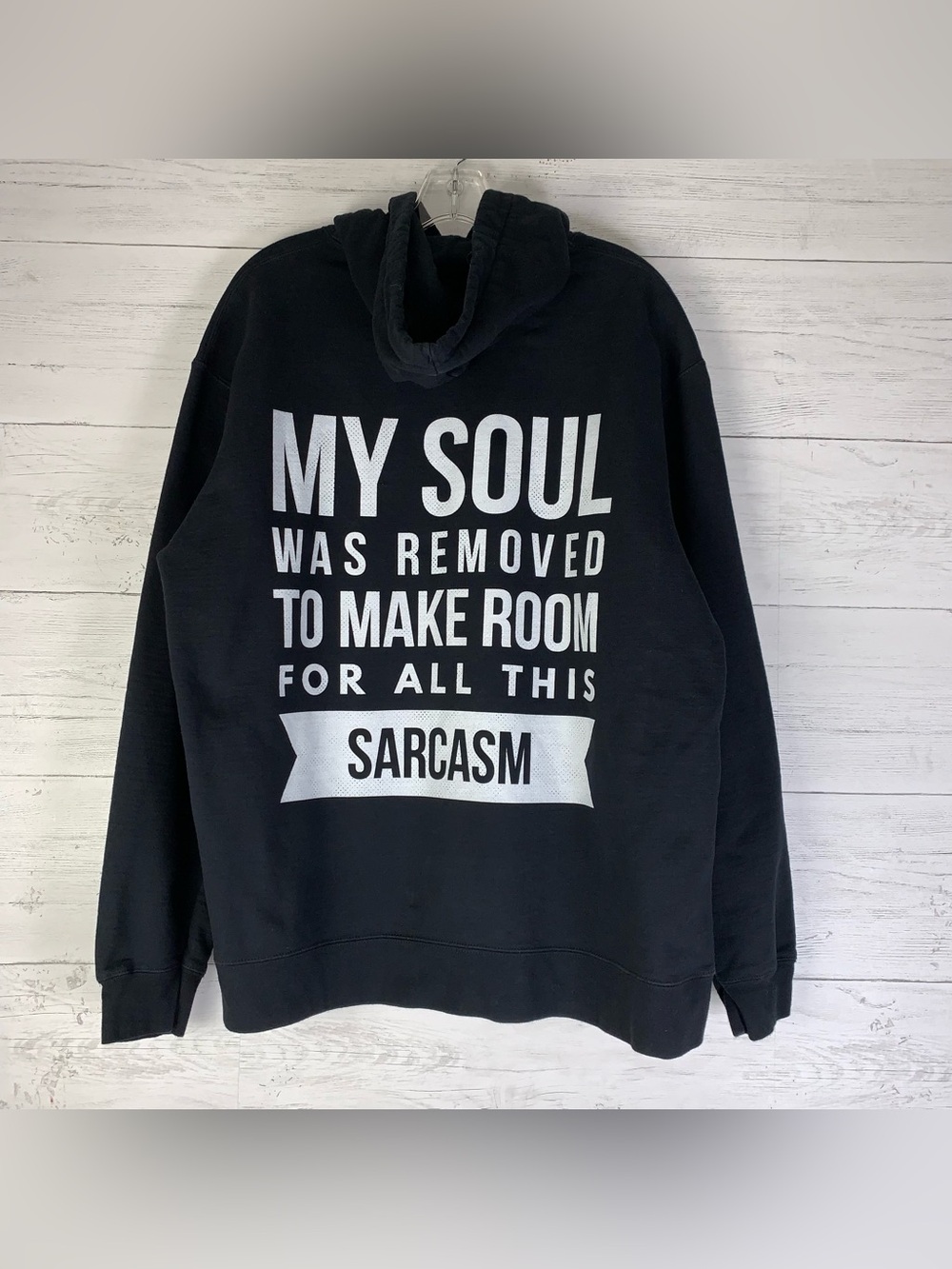 Funny Dark Humour Witty Smart Pessimist Sarcasm Pullover Hoodie XL